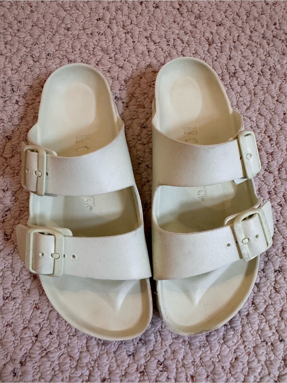 Birkenstock Arizona Double-Buckle Slide Sandals in Pistachio